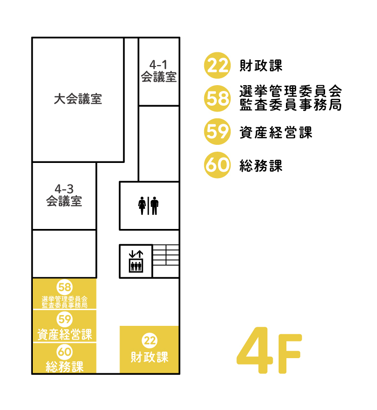 本庁舎4階フロア図
