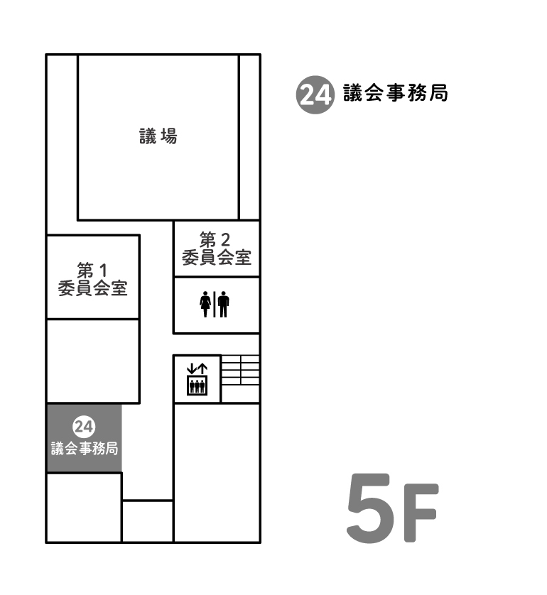 本庁舎5階フロア図