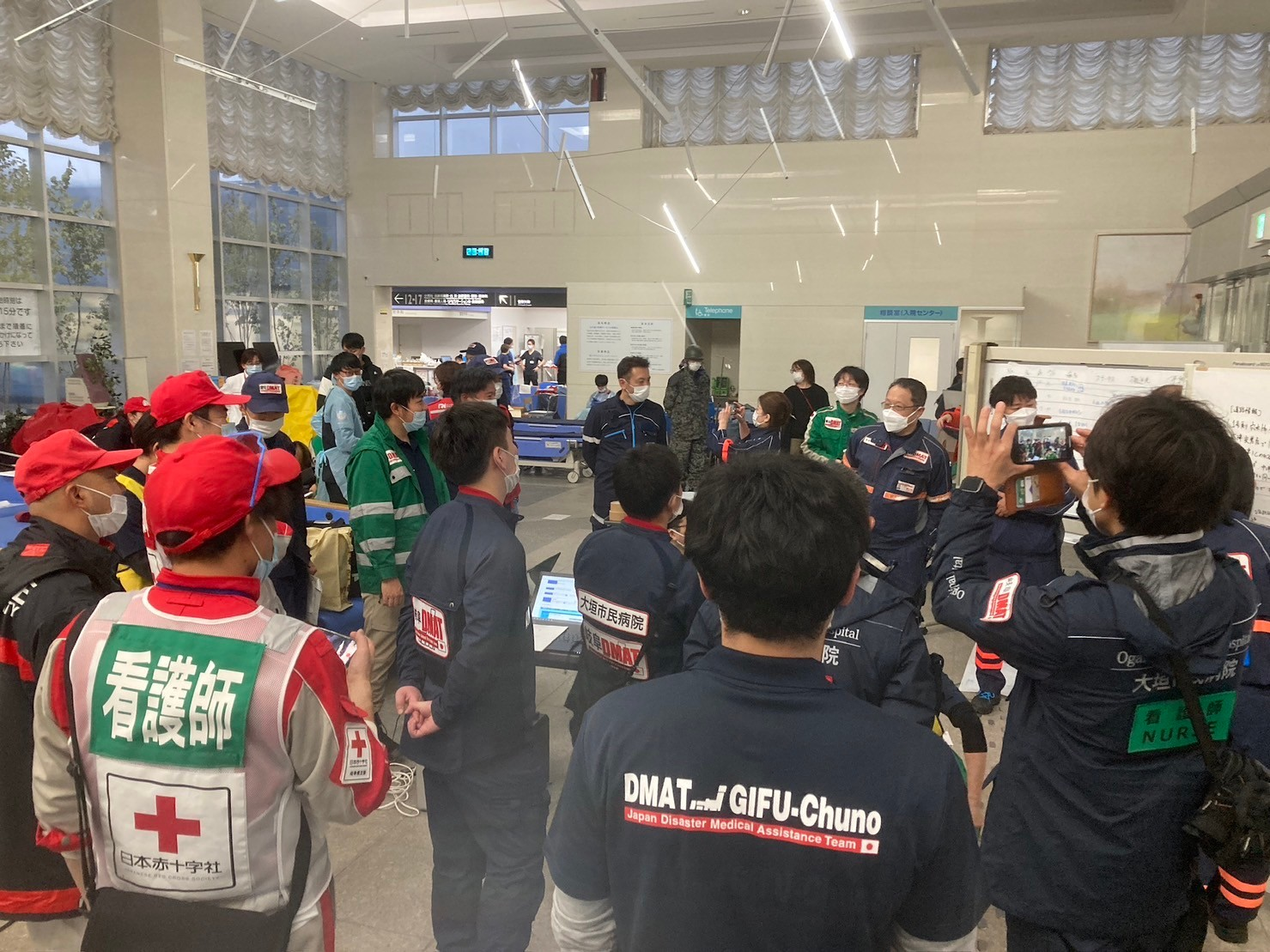 病院支援指揮所の様子