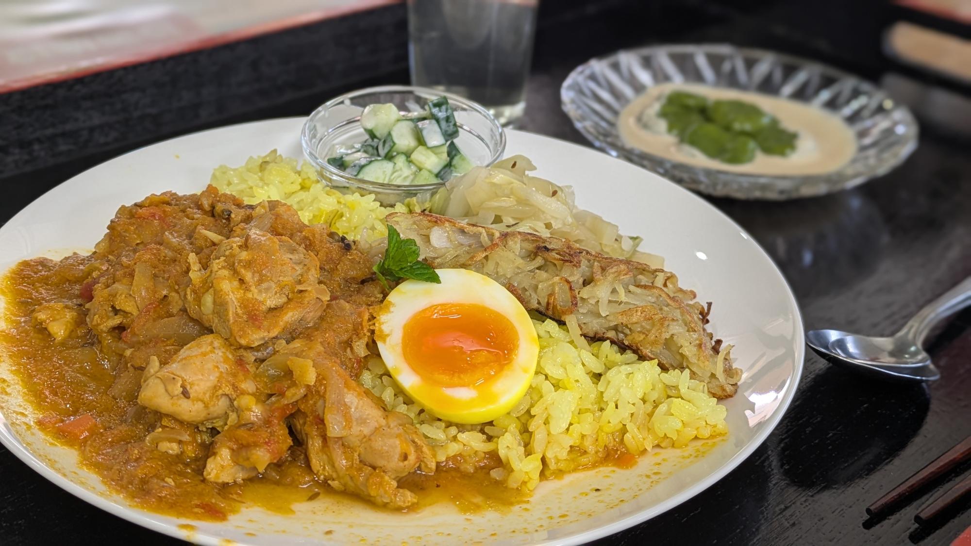 坂下公民館講座7月4日に開催する季節の料理教室で作る予定のスパイスチキンカレーなど