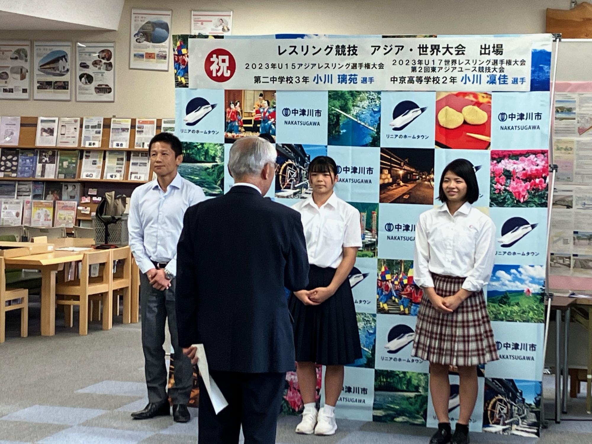 20230703レスリング競技激励会様子