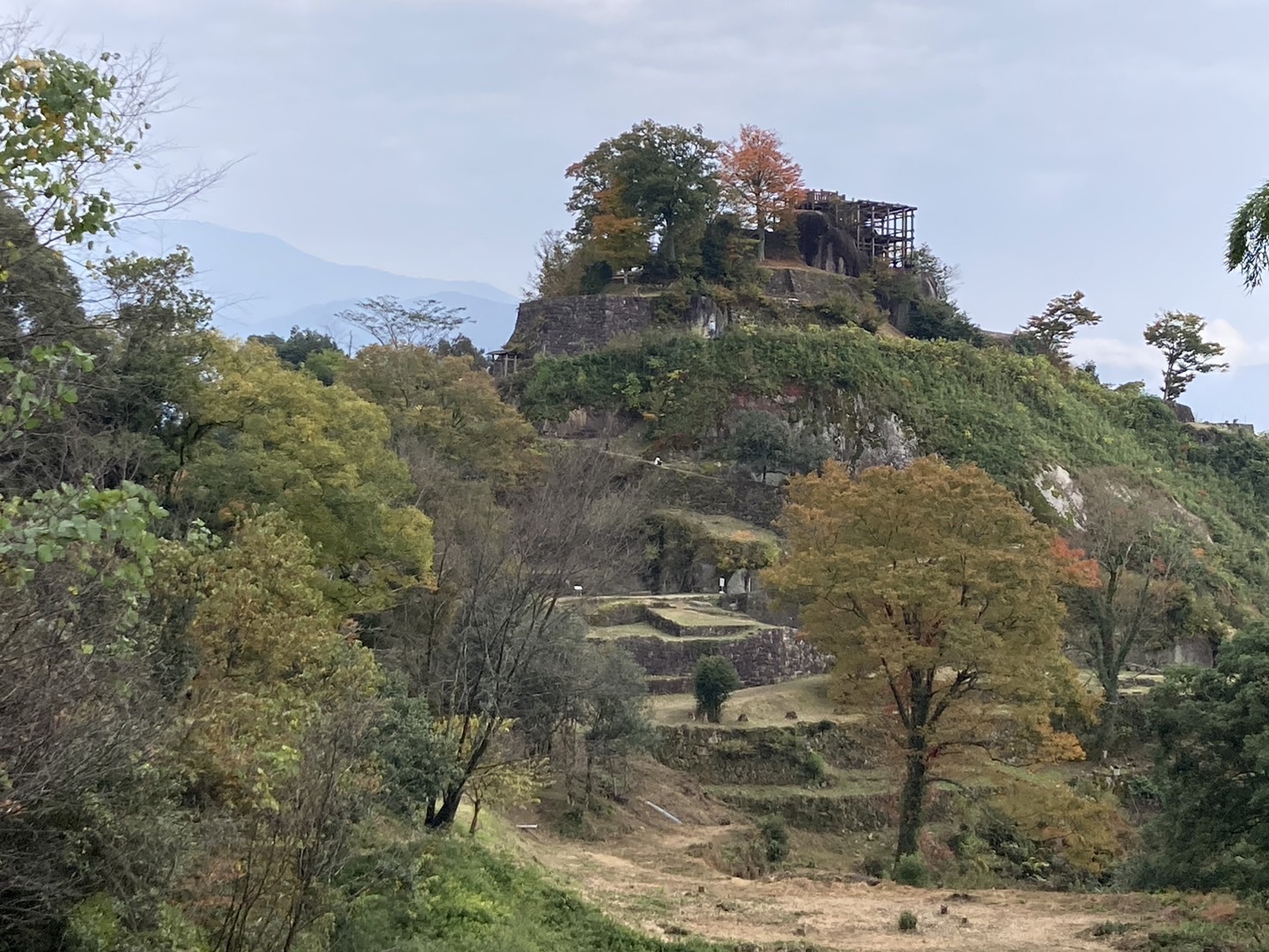 苗木城跡が紅葉を迎えている様子2