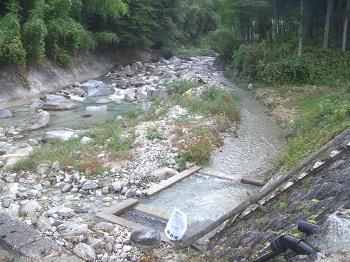 川からの用水取水箇所の画像
