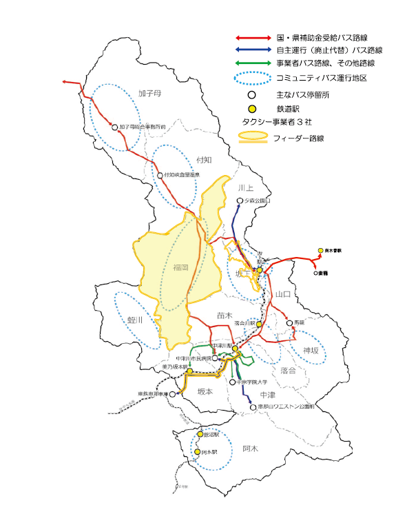 中津川市全域