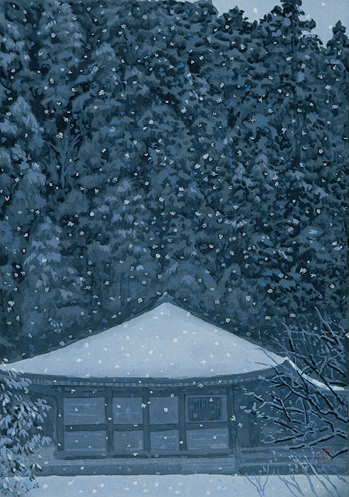 室生暮雪(東山魁夷)