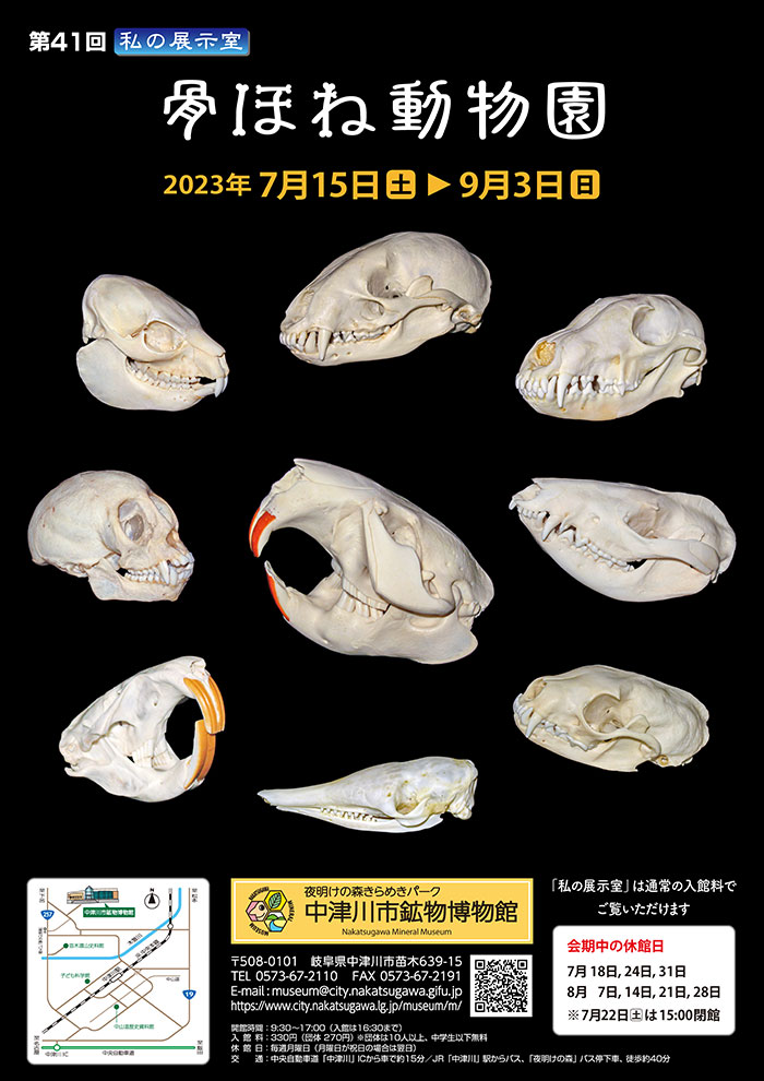 第41回私の展示室「骨ほね動物園」ポスター