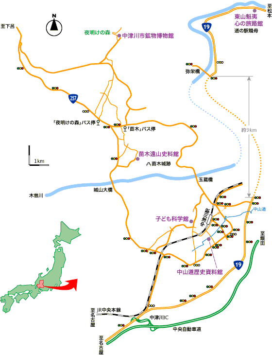 博物館所在地案内図