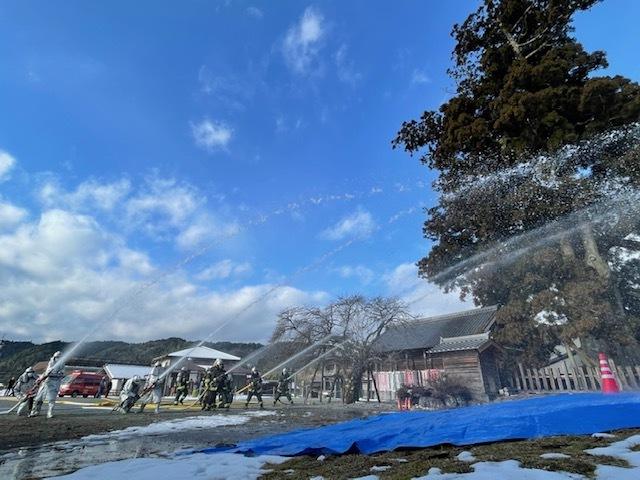 放水しる様子