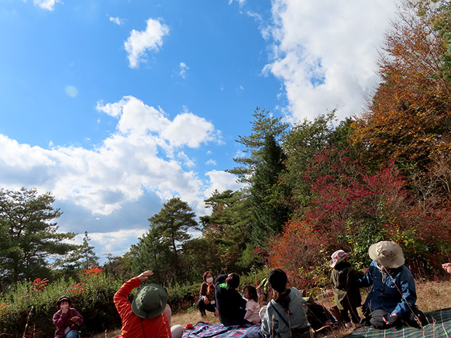 空を見上げる