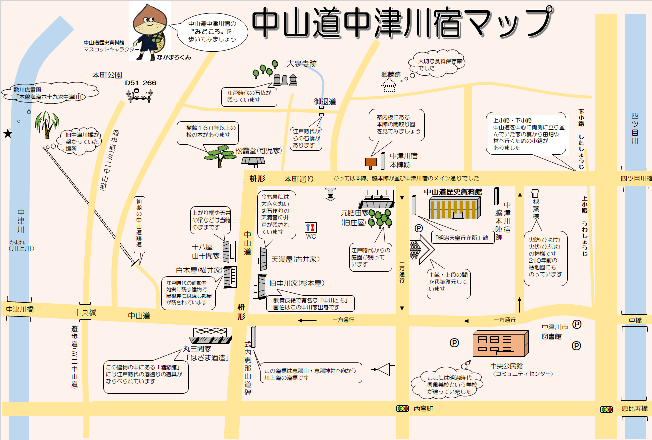 中津川宿マップ