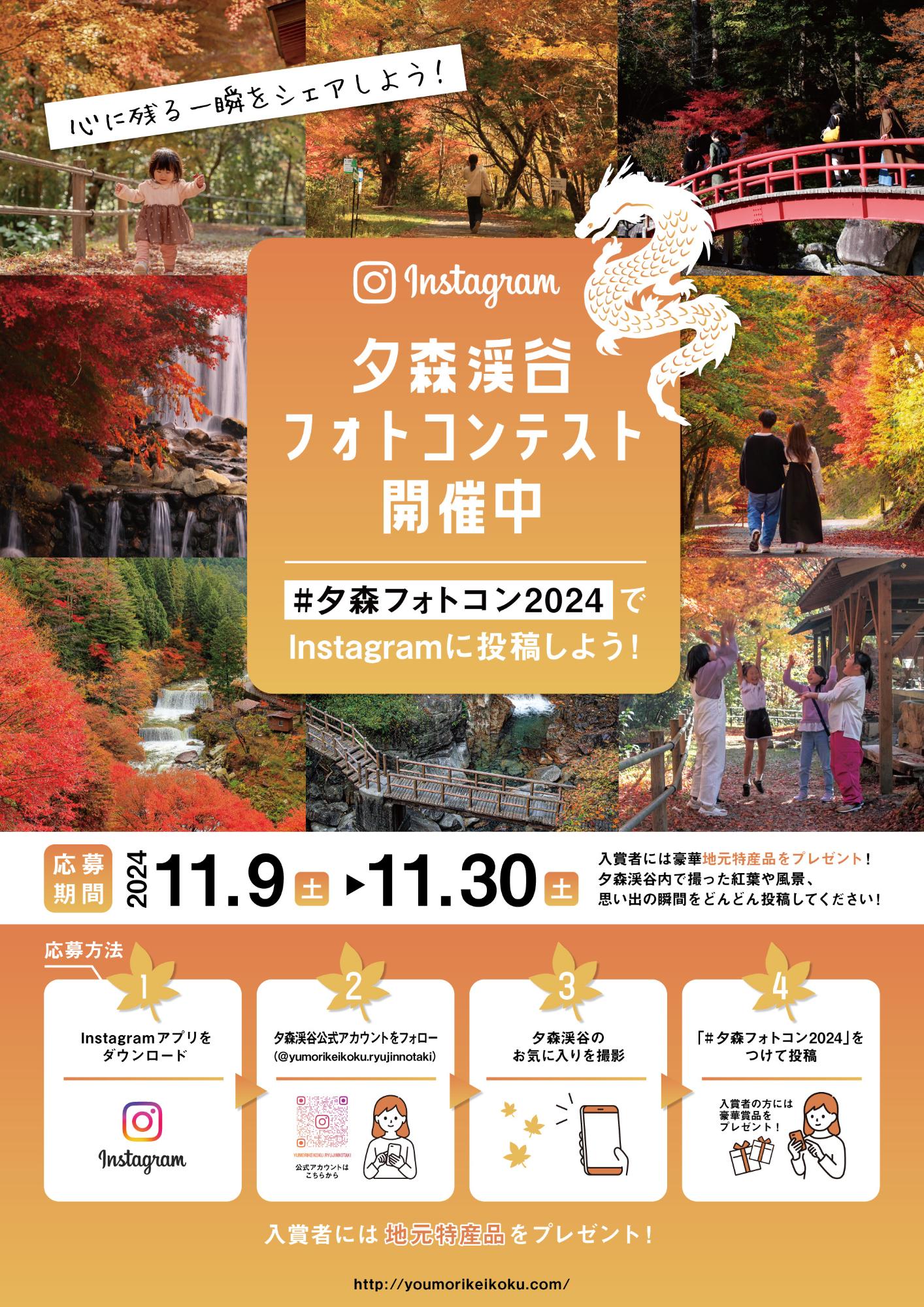 夕森渓谷フォトコンテストチラシ