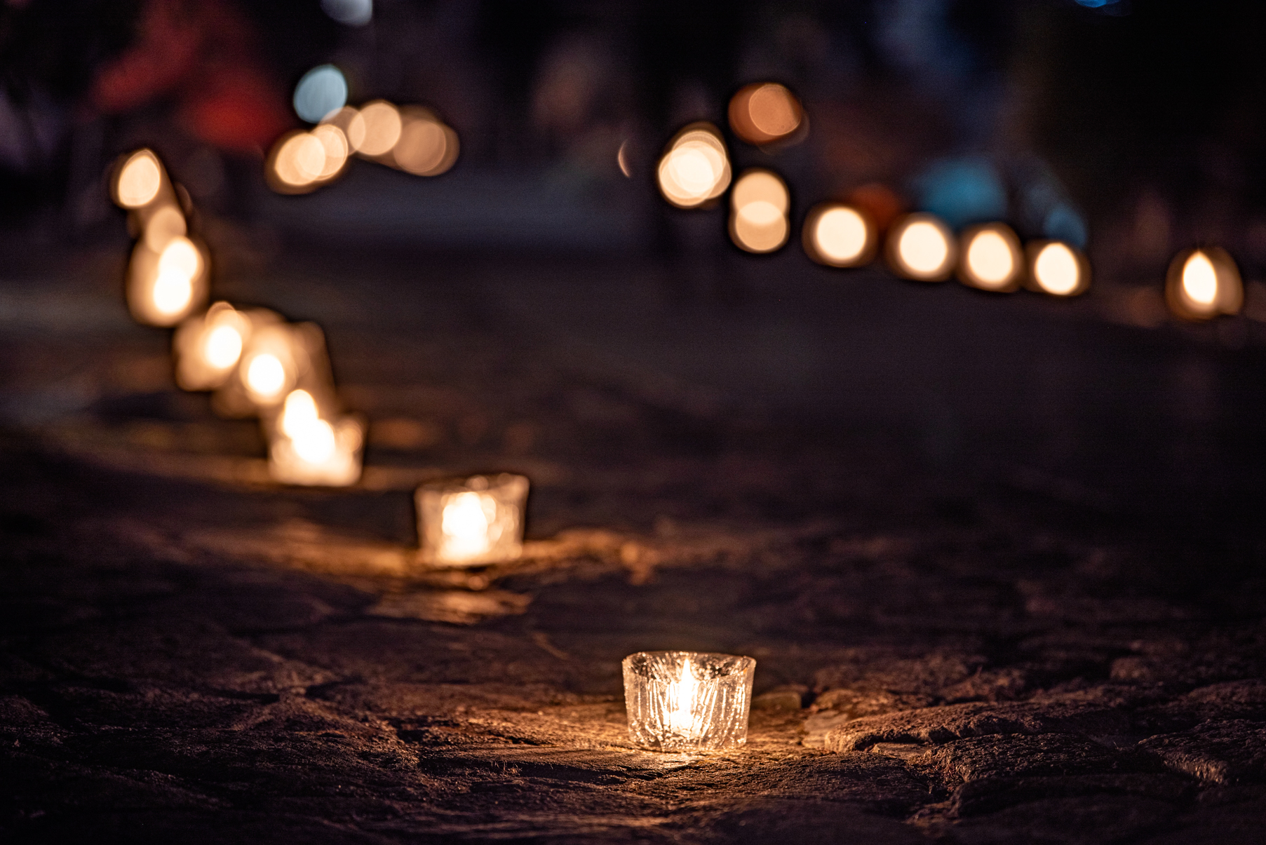 街道をやさしく照らします