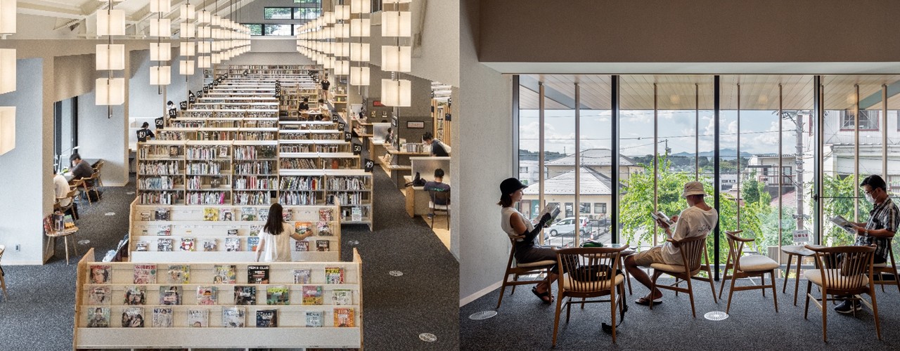 ひと・まちテラス内の図書館の写真