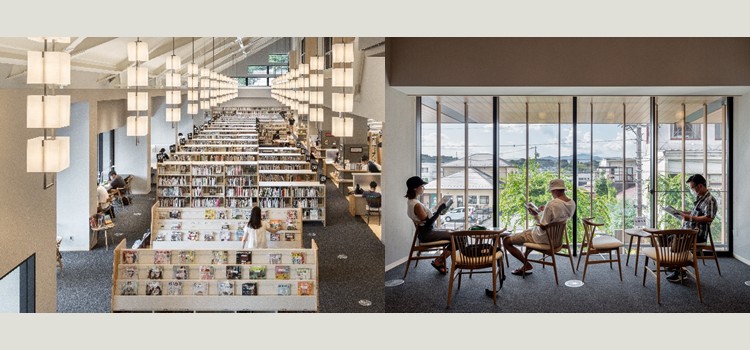 ひと・まちテラス内の図書館の写真