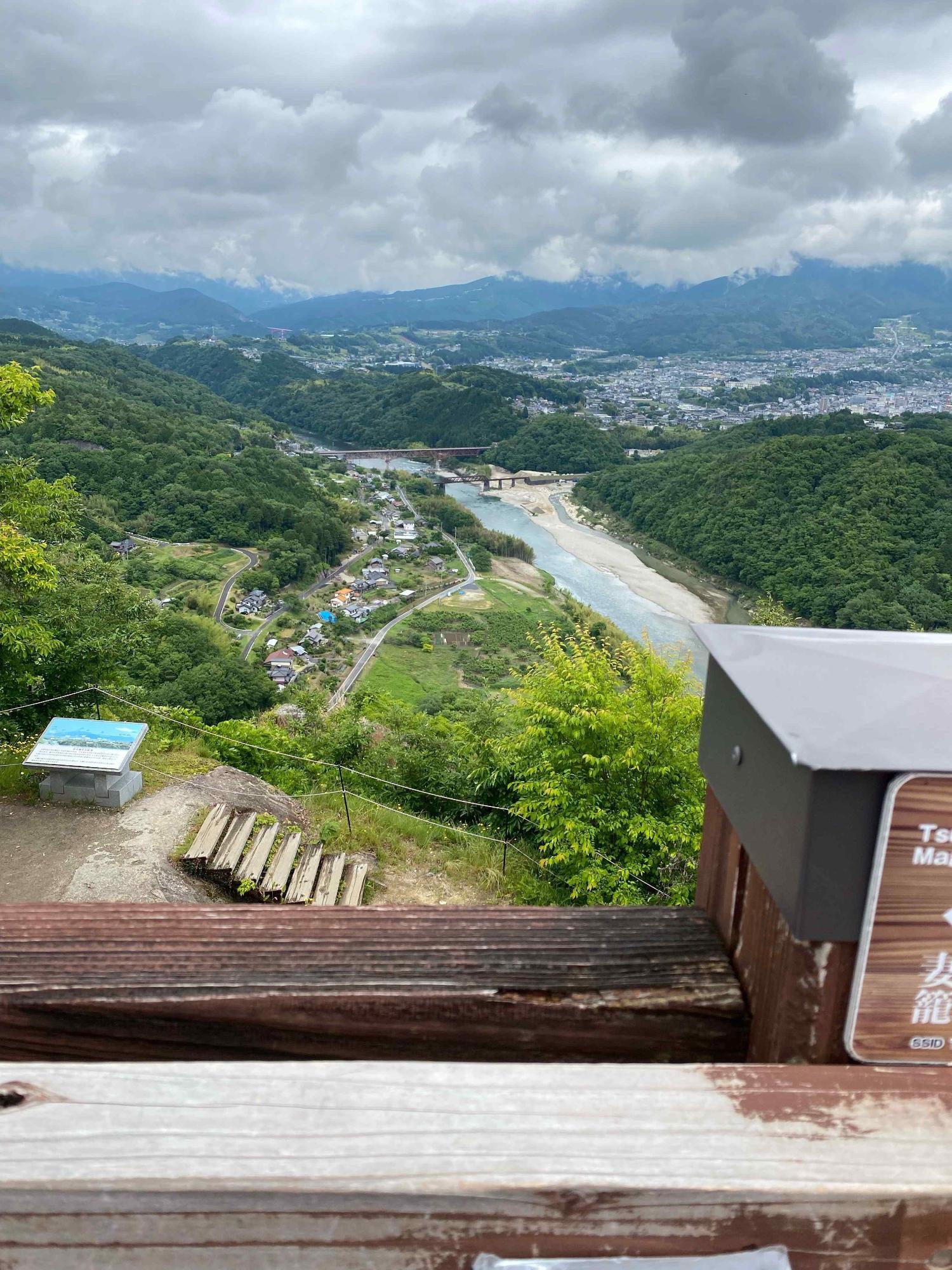 日本一の苗木城山頂からの見晴らし