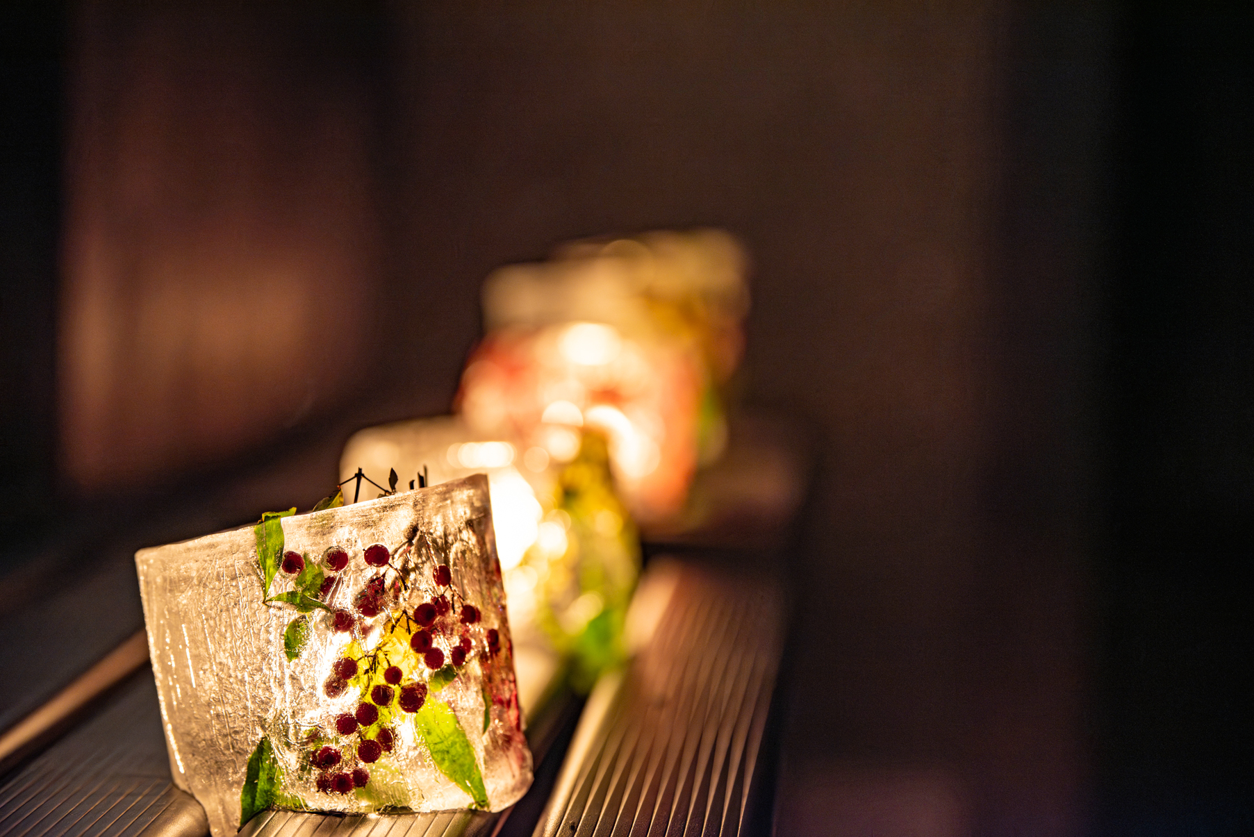 美しい氷の灯籠