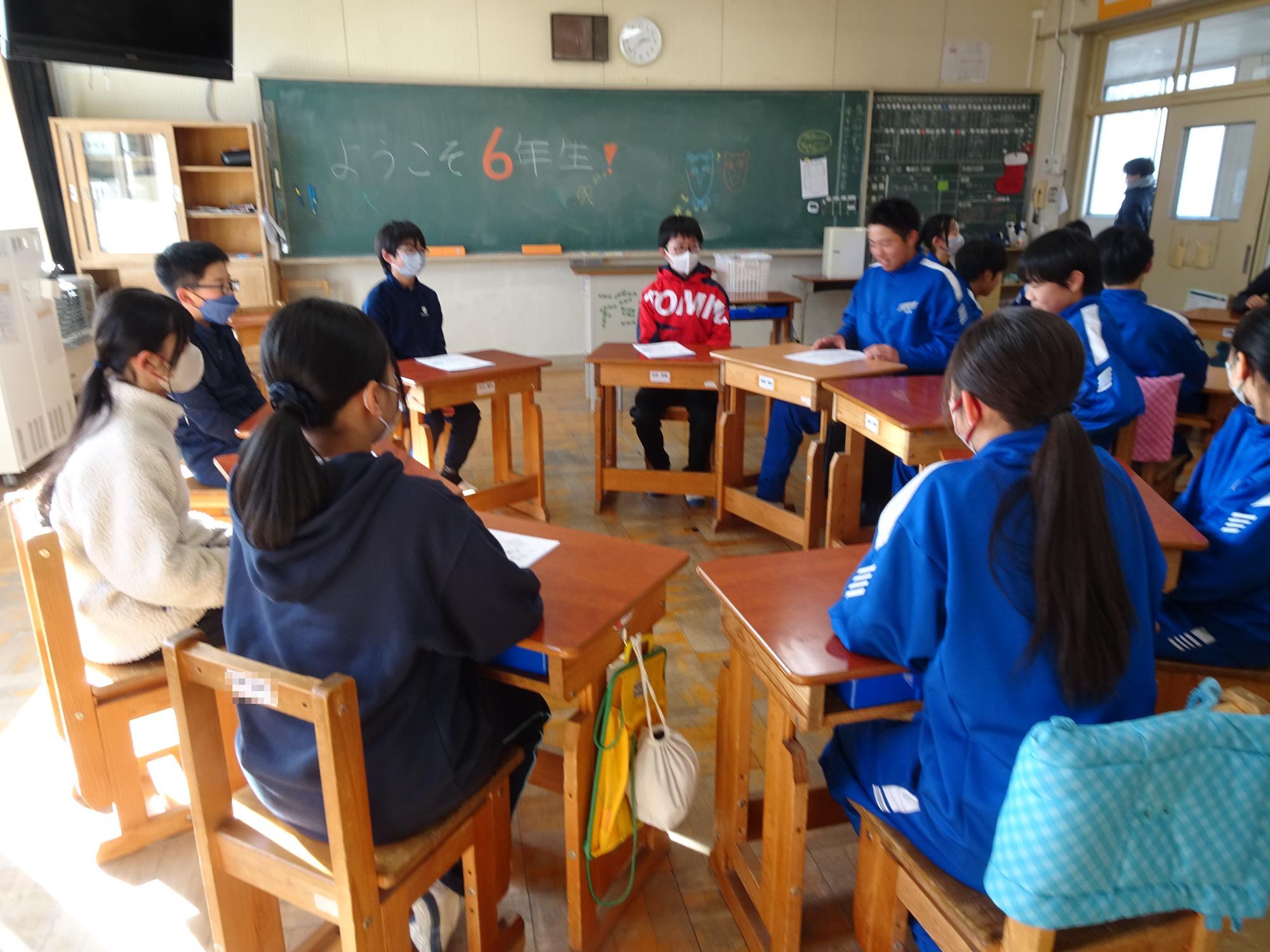 中学生との懇談