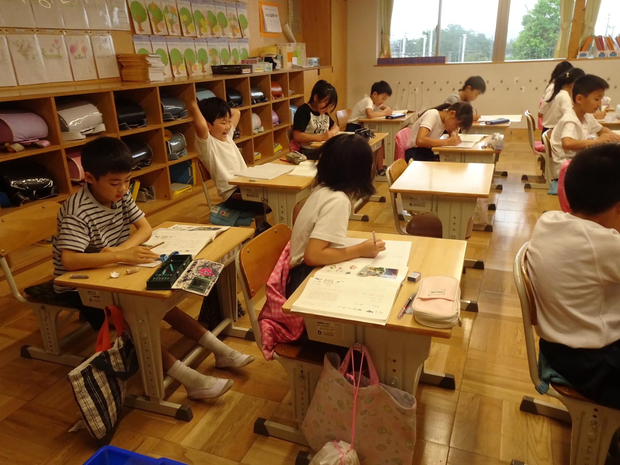 授業中の子ども