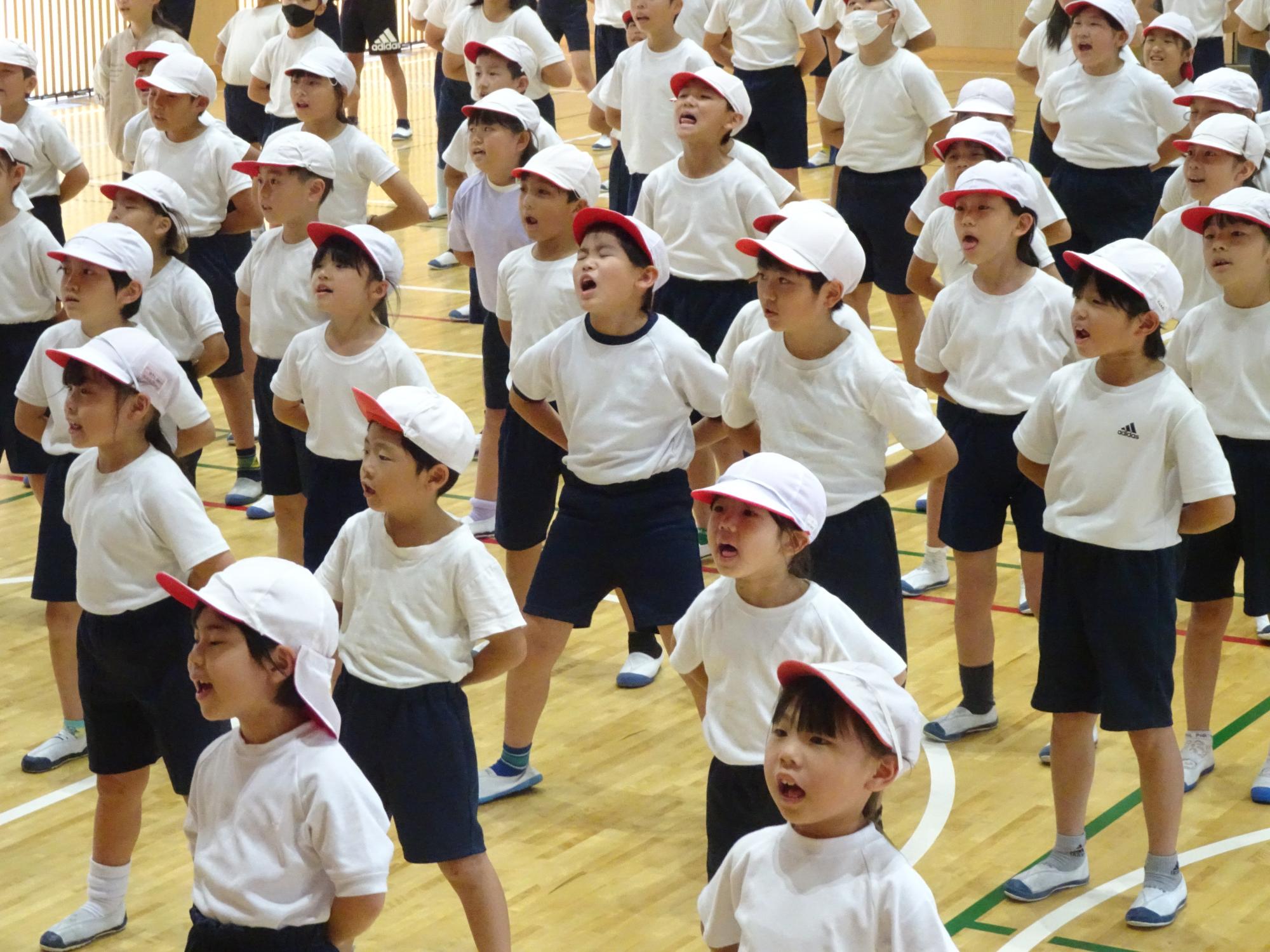 白団の応援練習