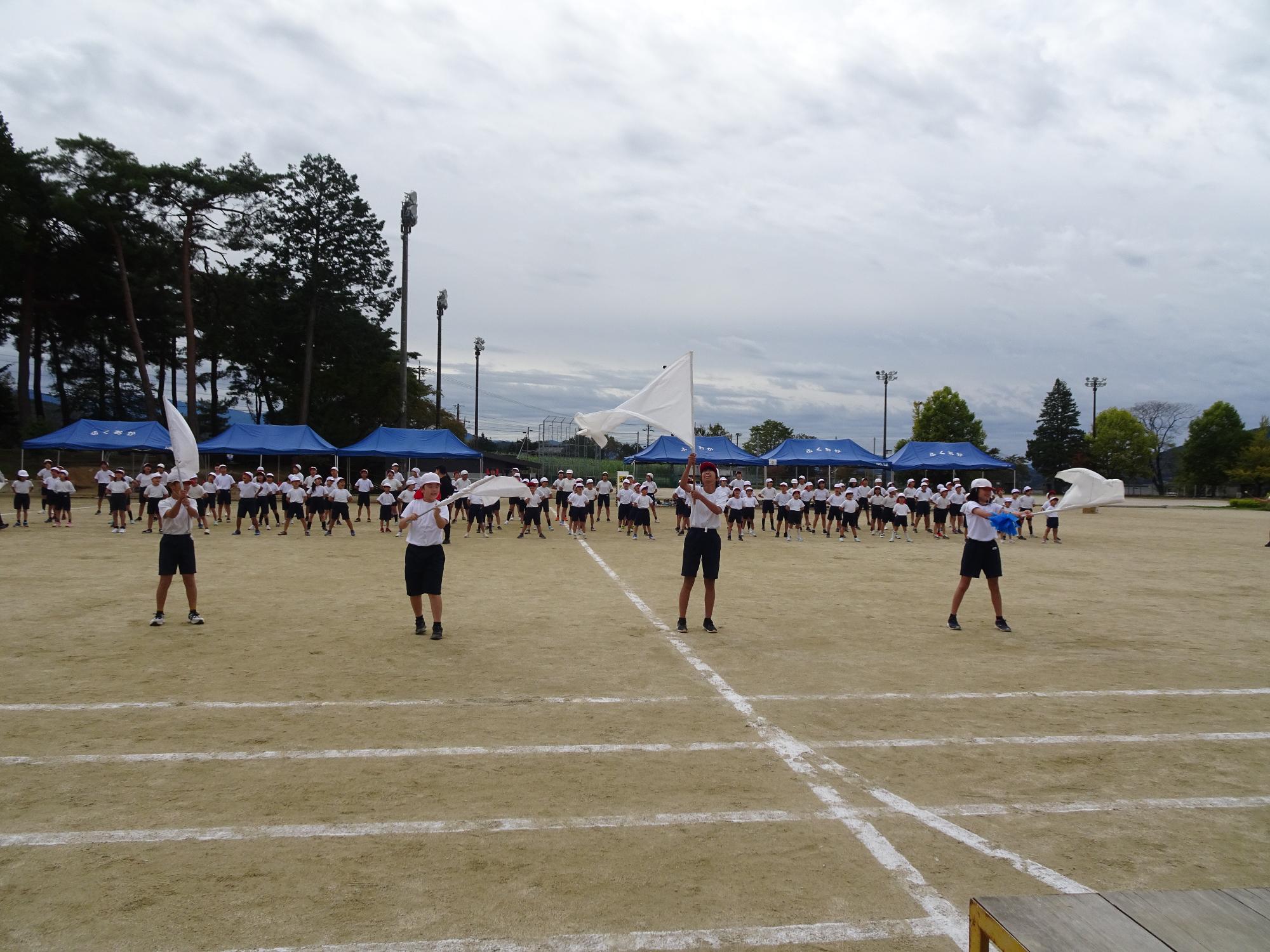 白団の応援練習