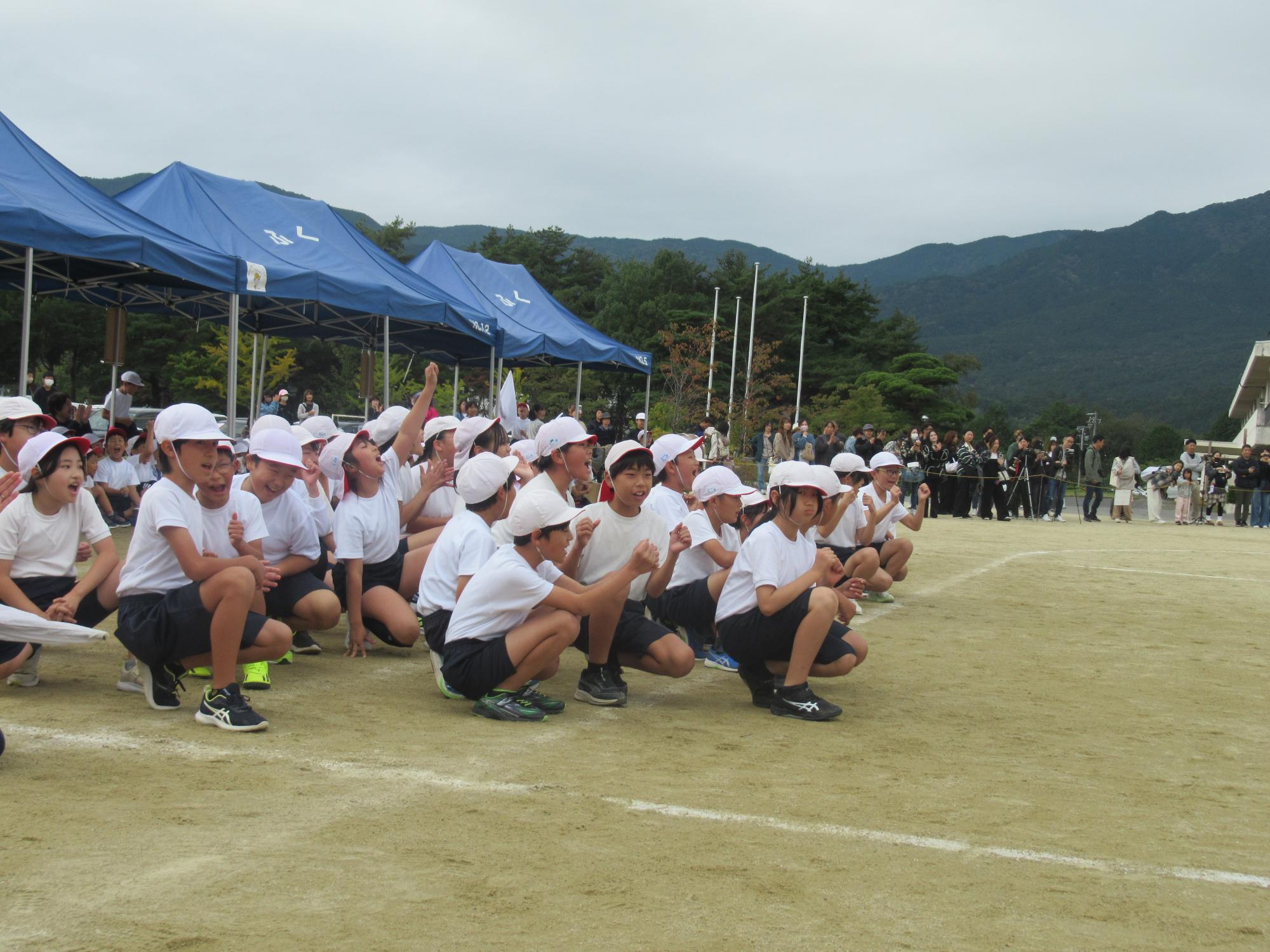 応援する白組団席