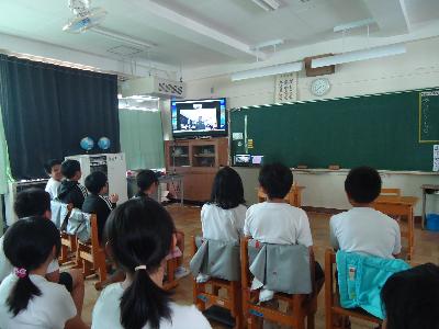 比田勝小学校の自己紹介タイム