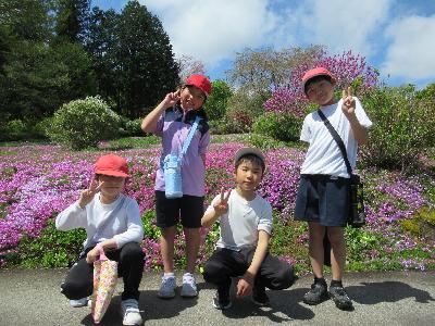 芝桜の前でパチリ2