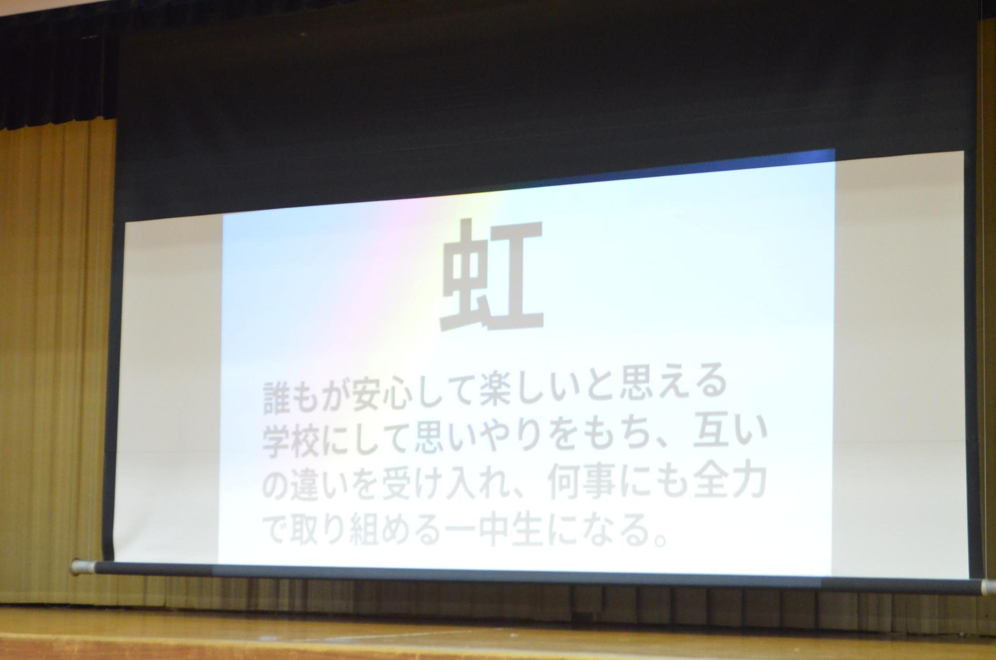 生徒会テーマの画面
