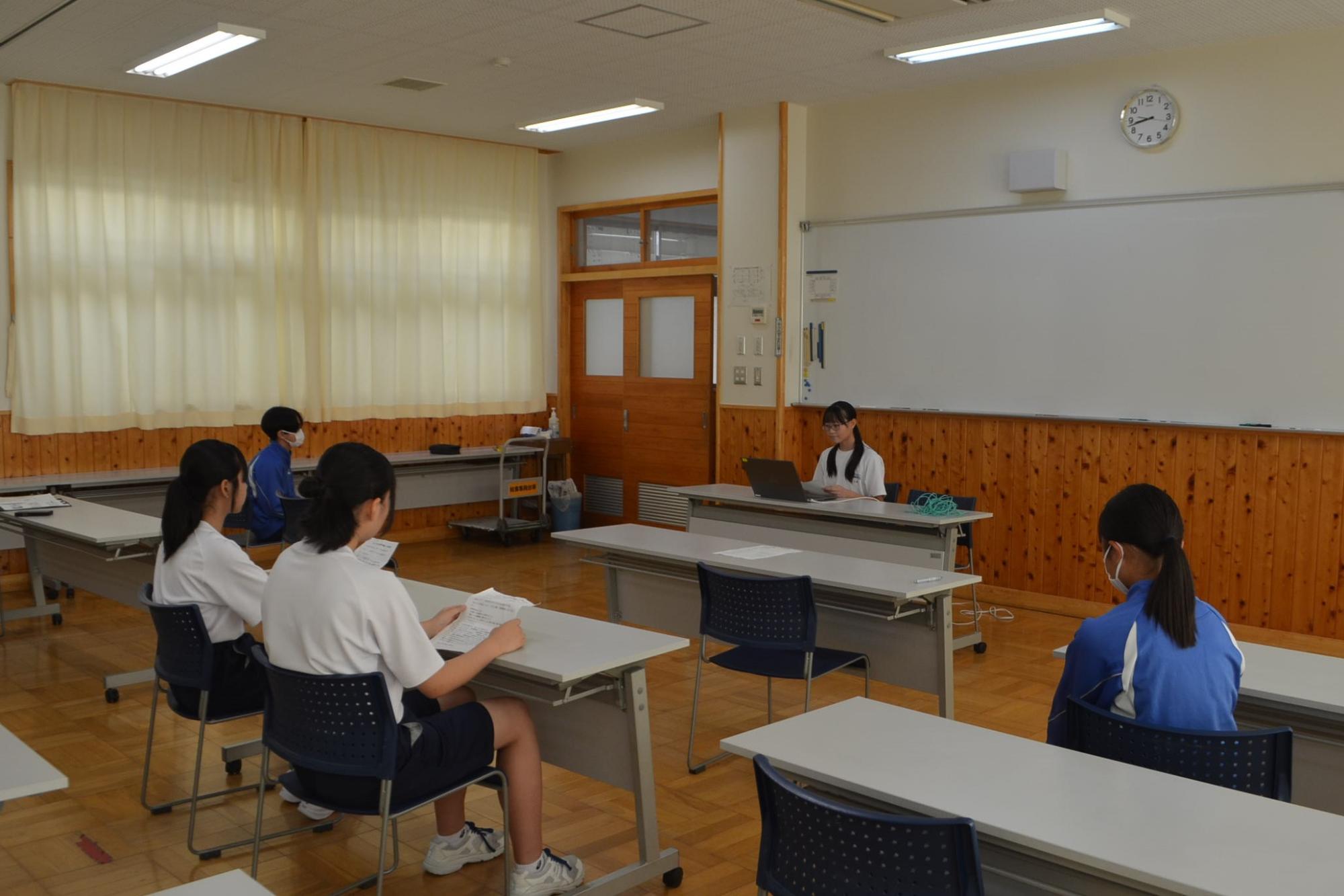 生徒代表の話