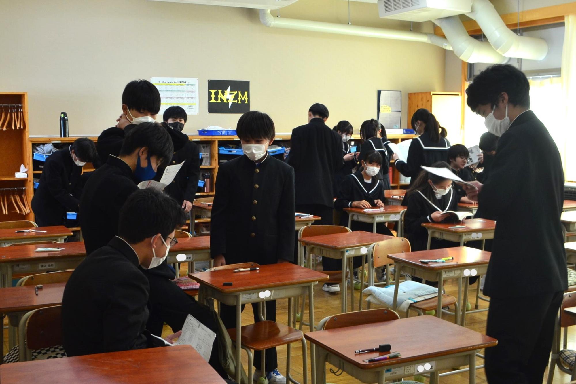 テスト直前の様子です