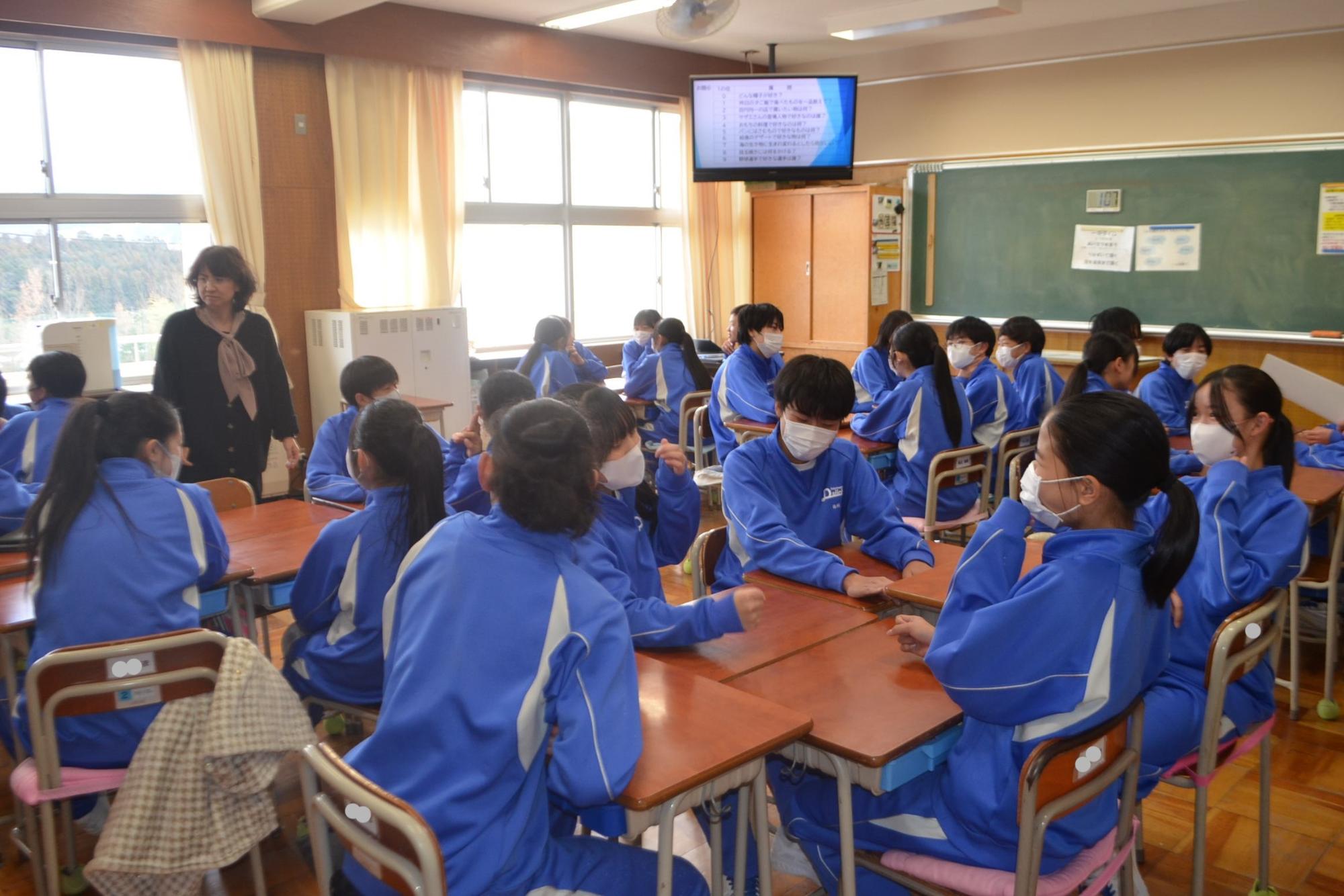 グループで話し合う様子