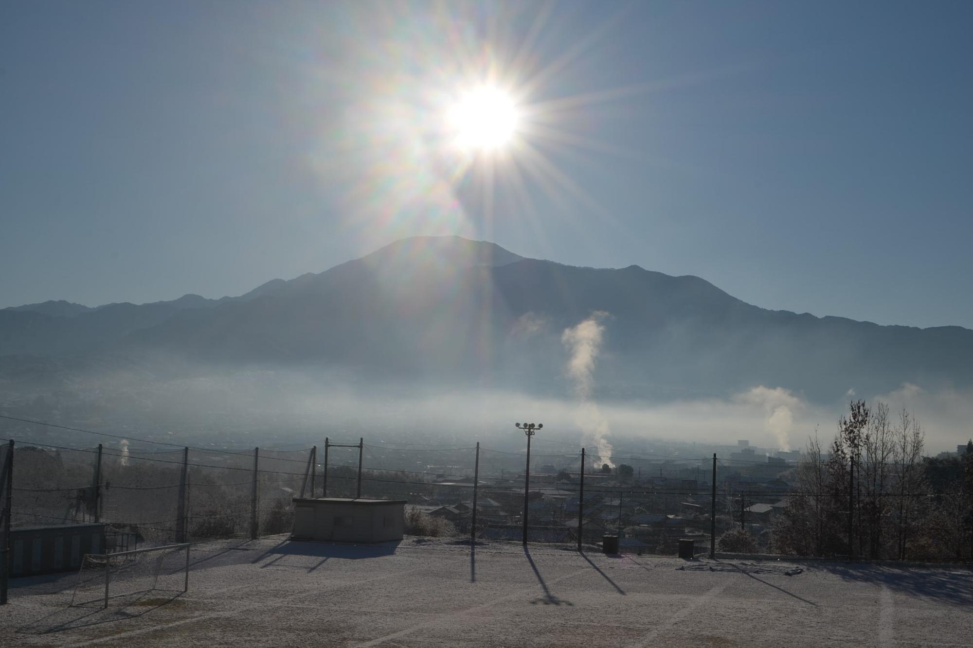 朝日が昇った風景