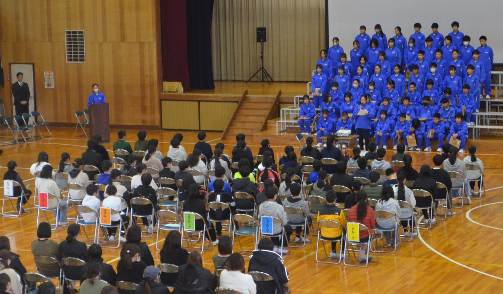 新入生説明会の終わりの挨拶