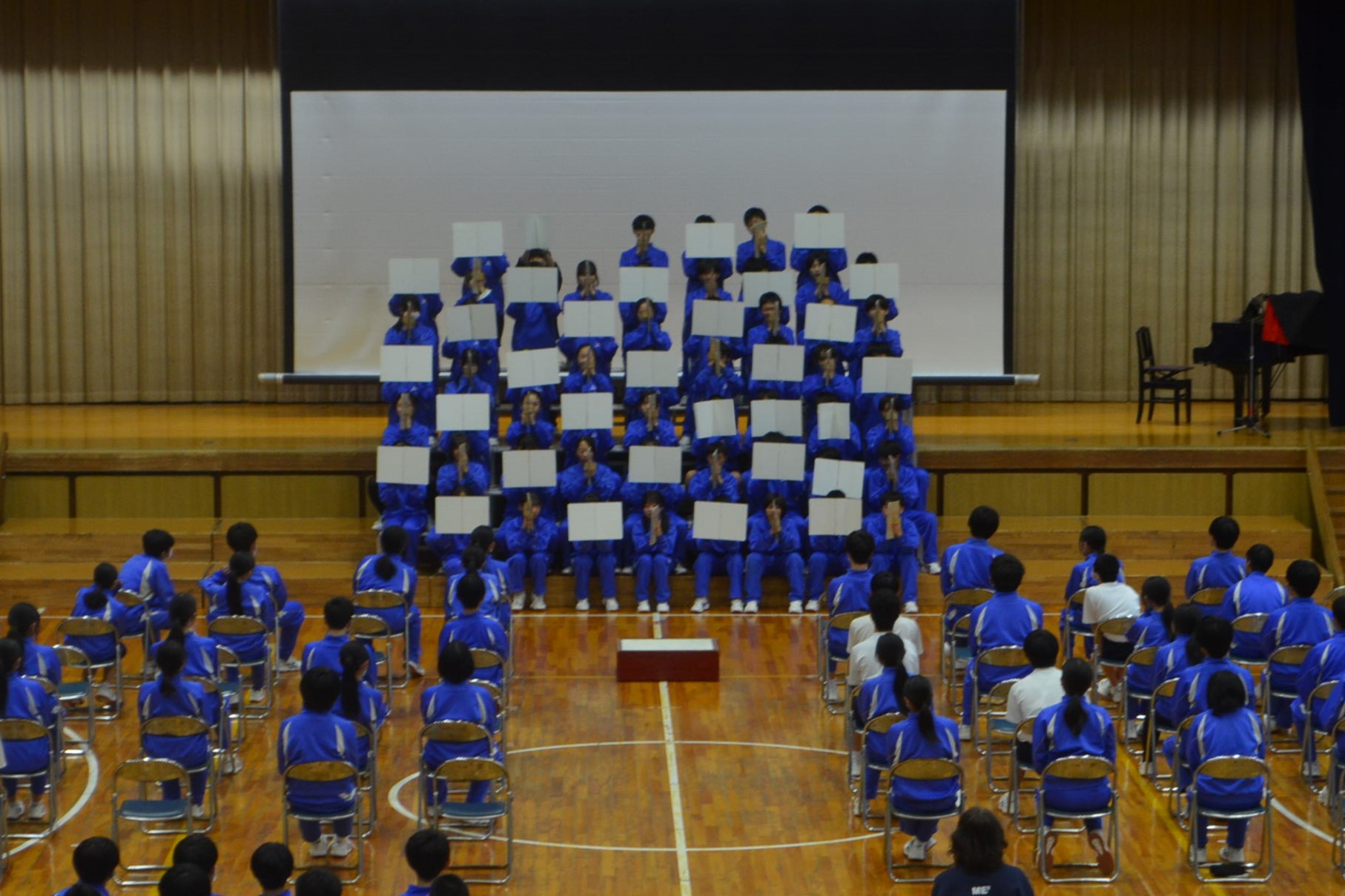 1年生のパネルメッセージ