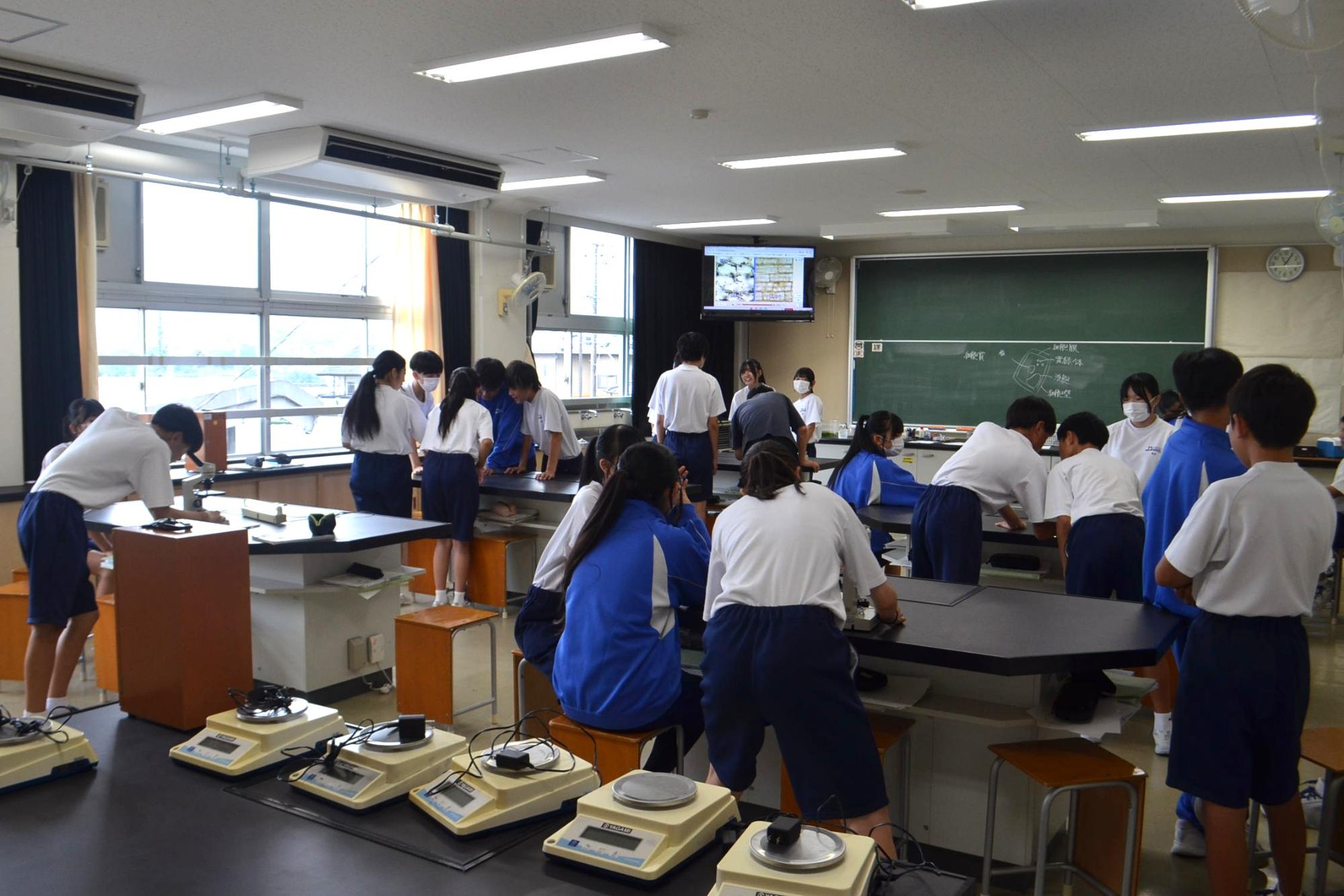 2年生の理科の様子