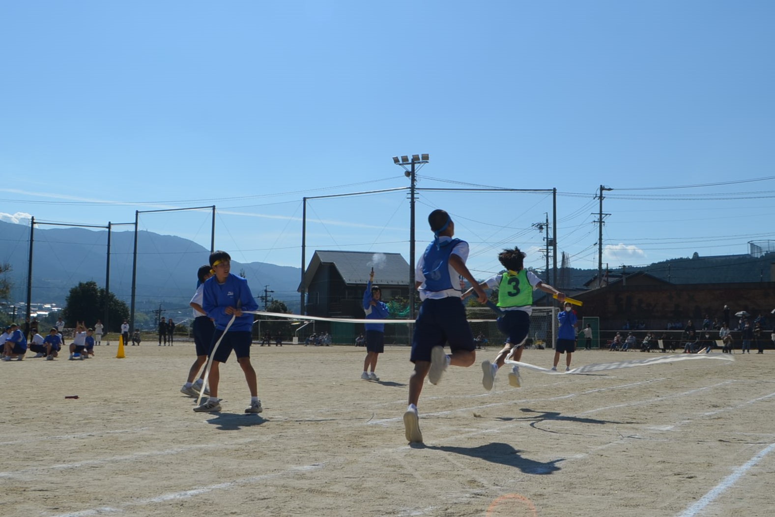 リレーのフィニッシュ