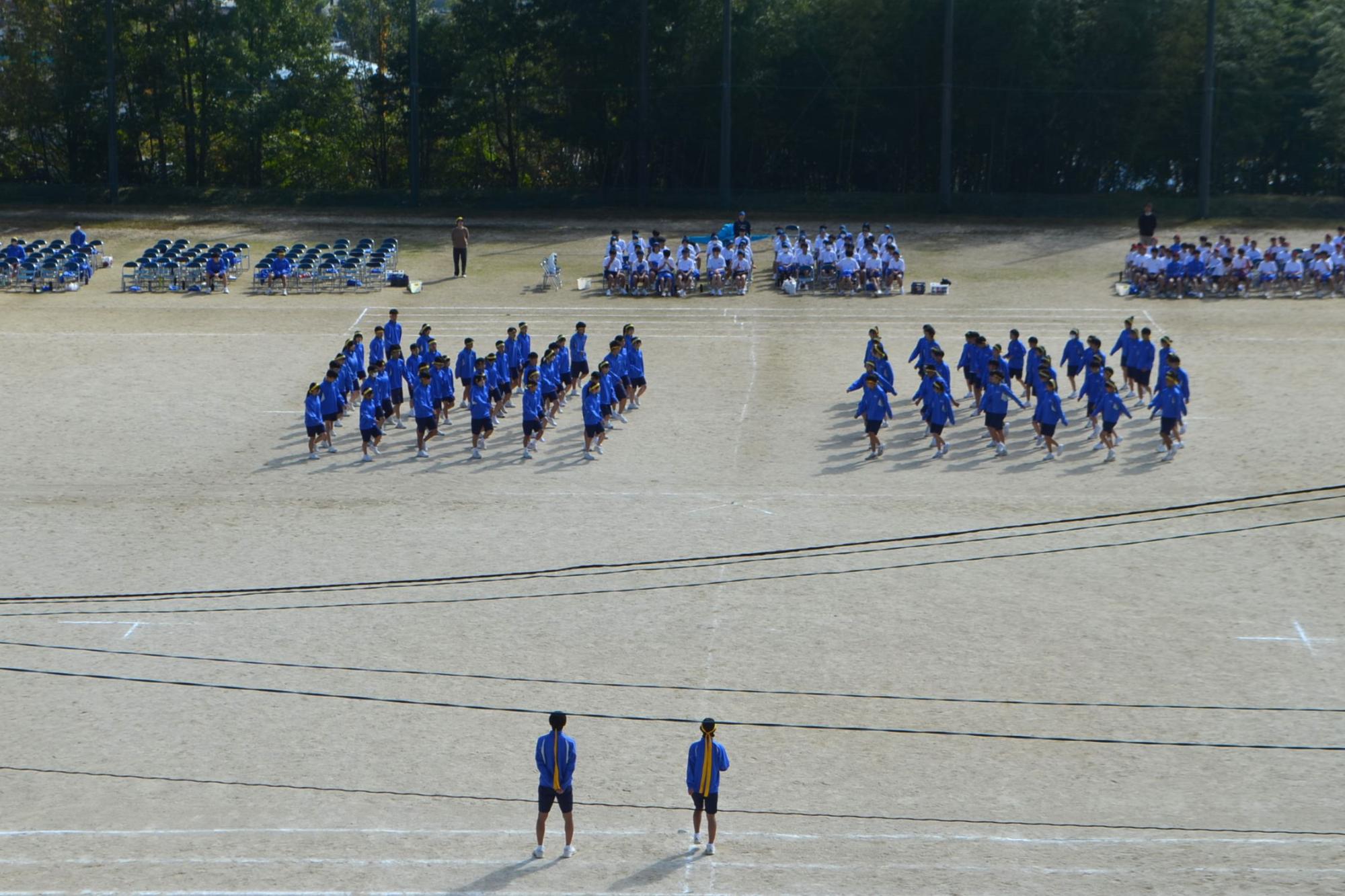 黄団の集団行動