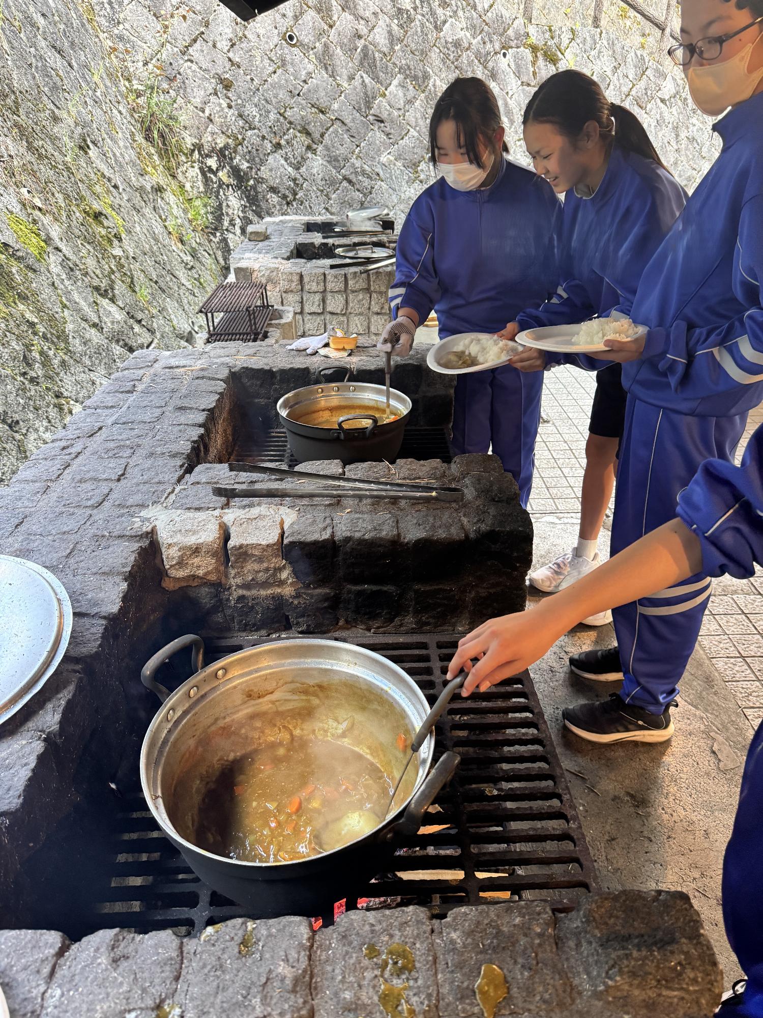 カレー作りの様子