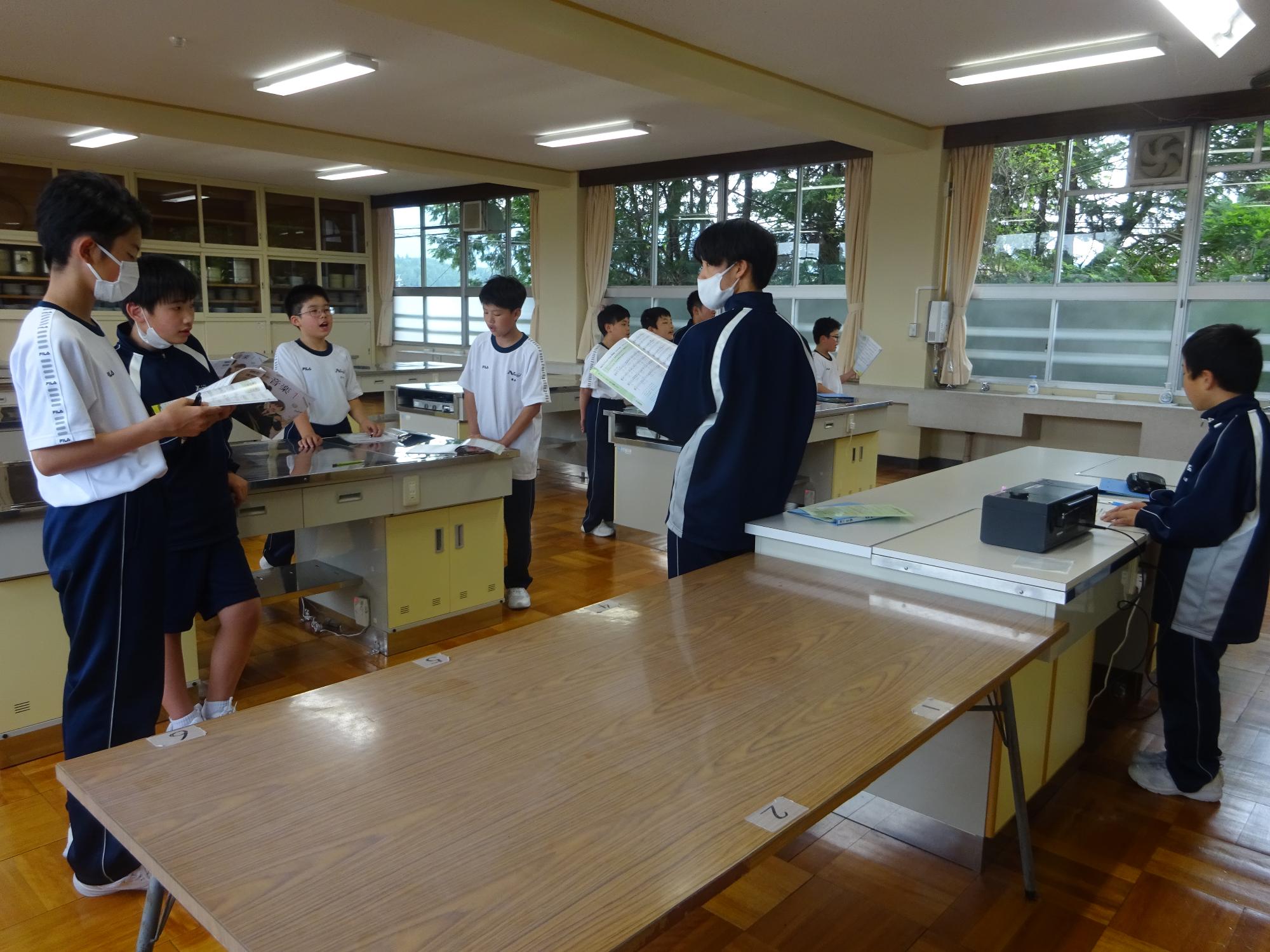 男子のパート練習