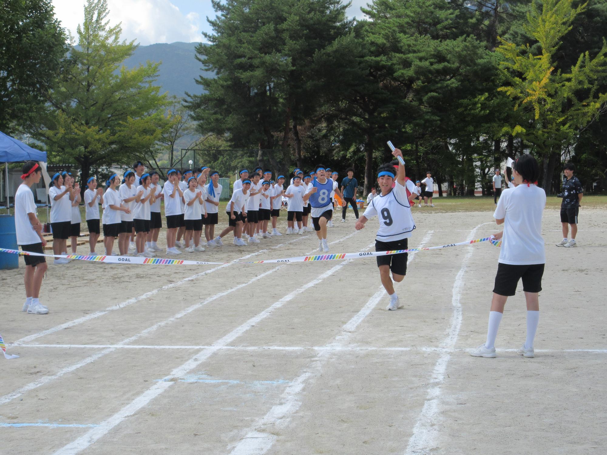 選手リレー練習の様子