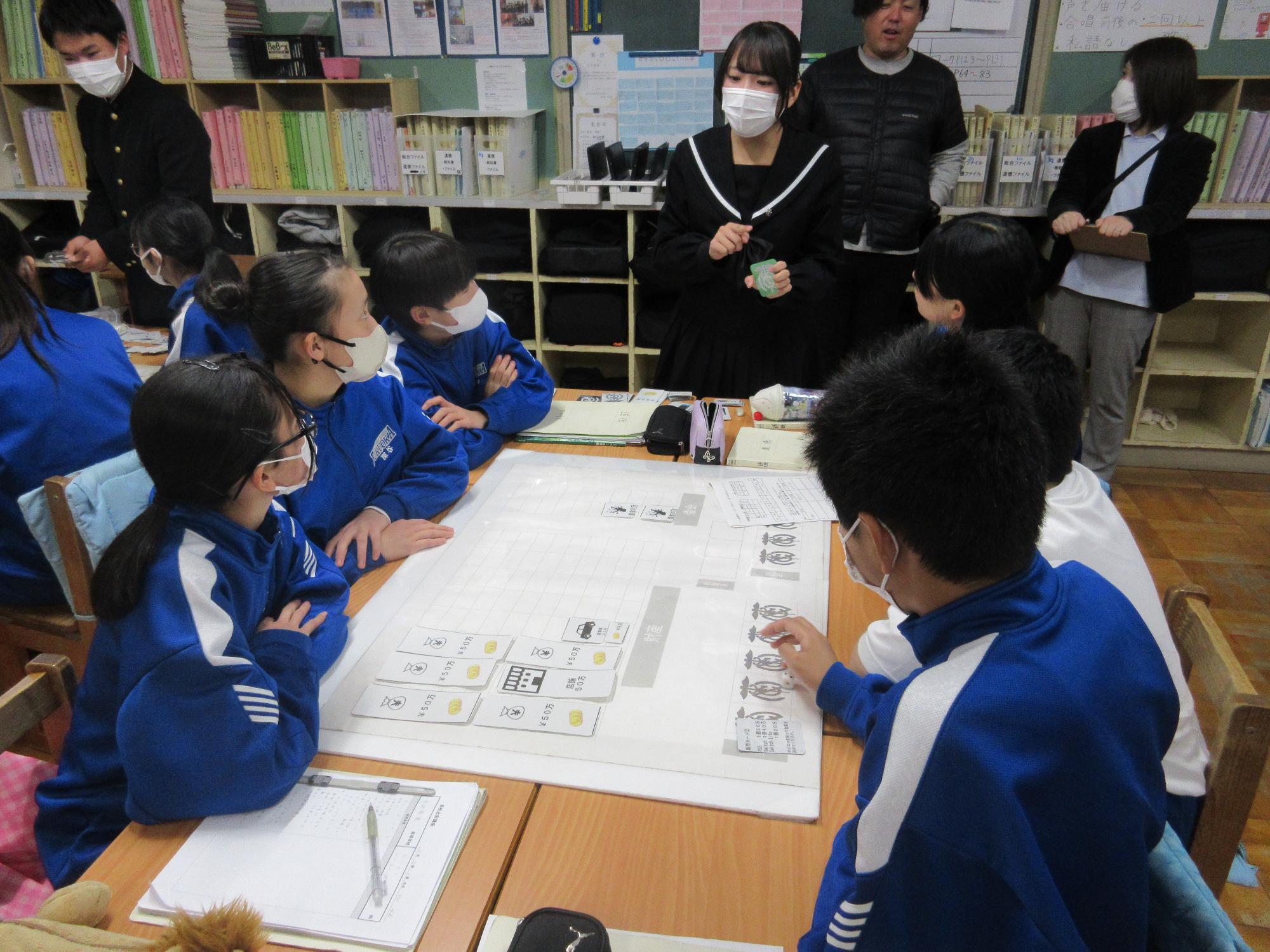 グループでルール説明の様子