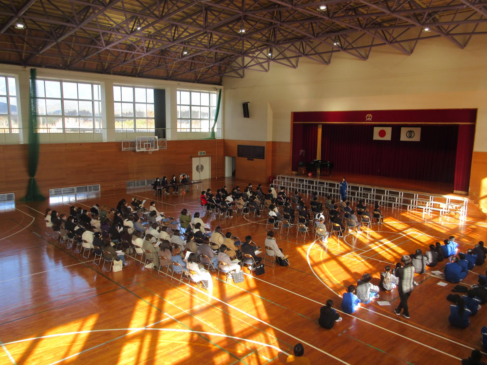 生徒会長の話の様子