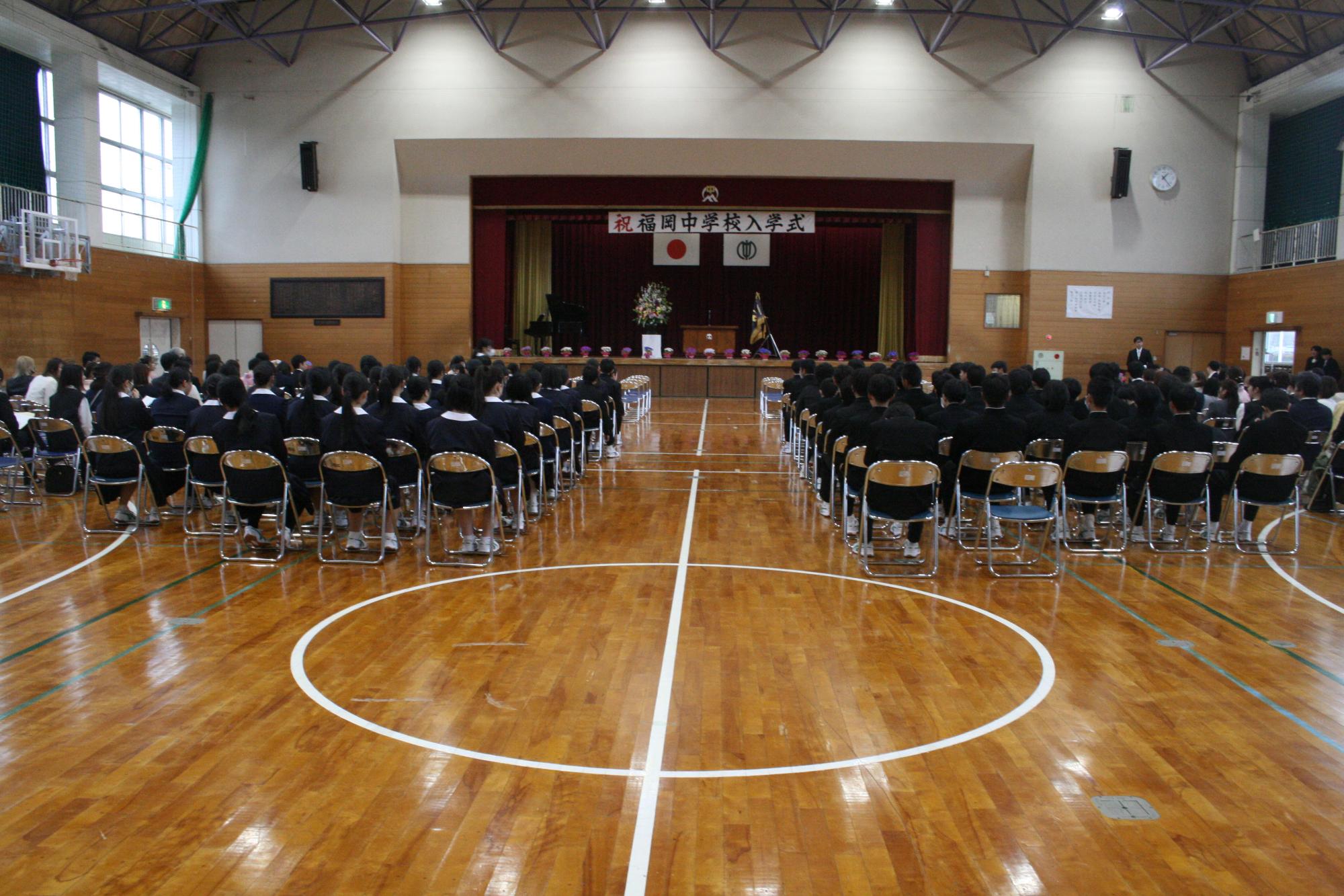 卒業式会場の様子