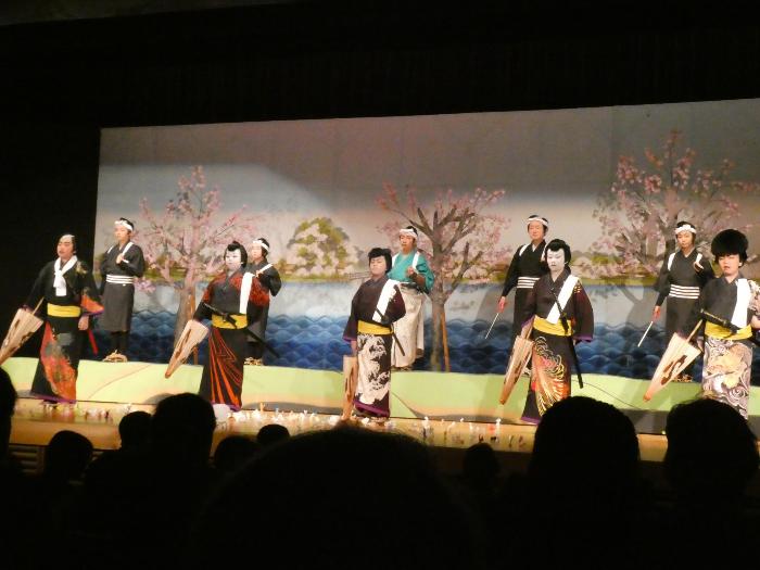 蛭川歌舞伎にて白波五人男に出演する蛭中生