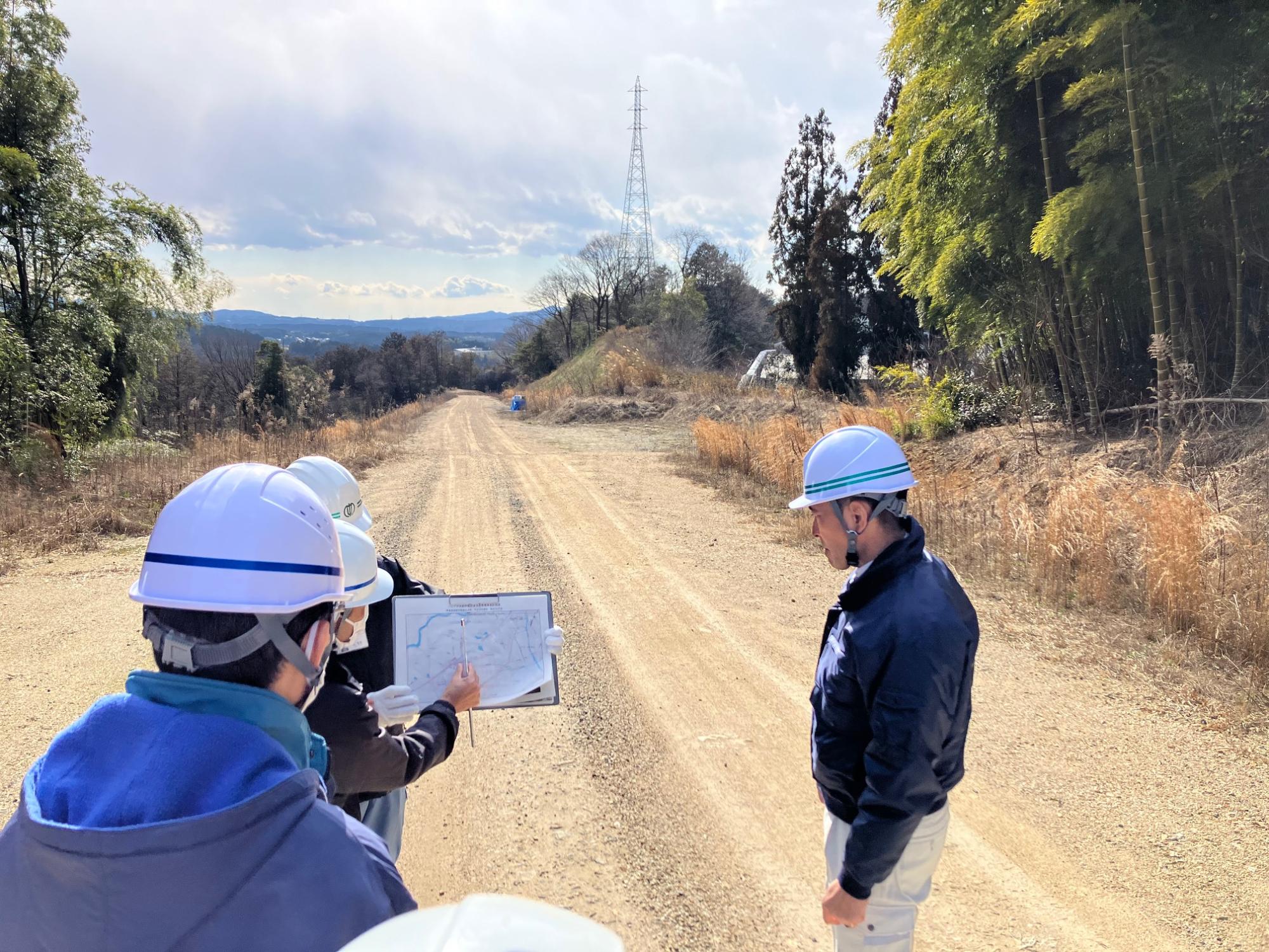 20240321都市間連絡道路工事現場視察