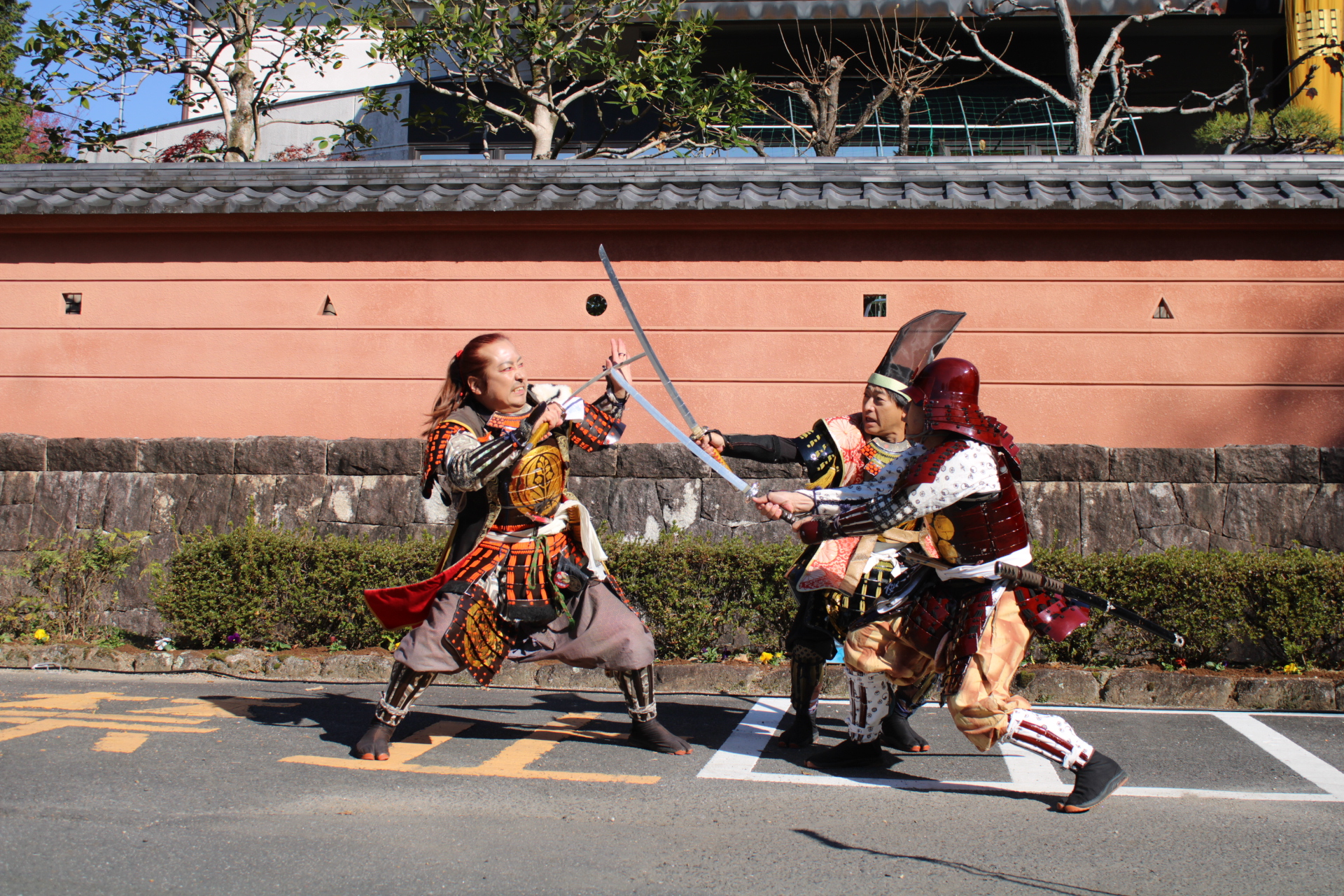 武将隊による演武