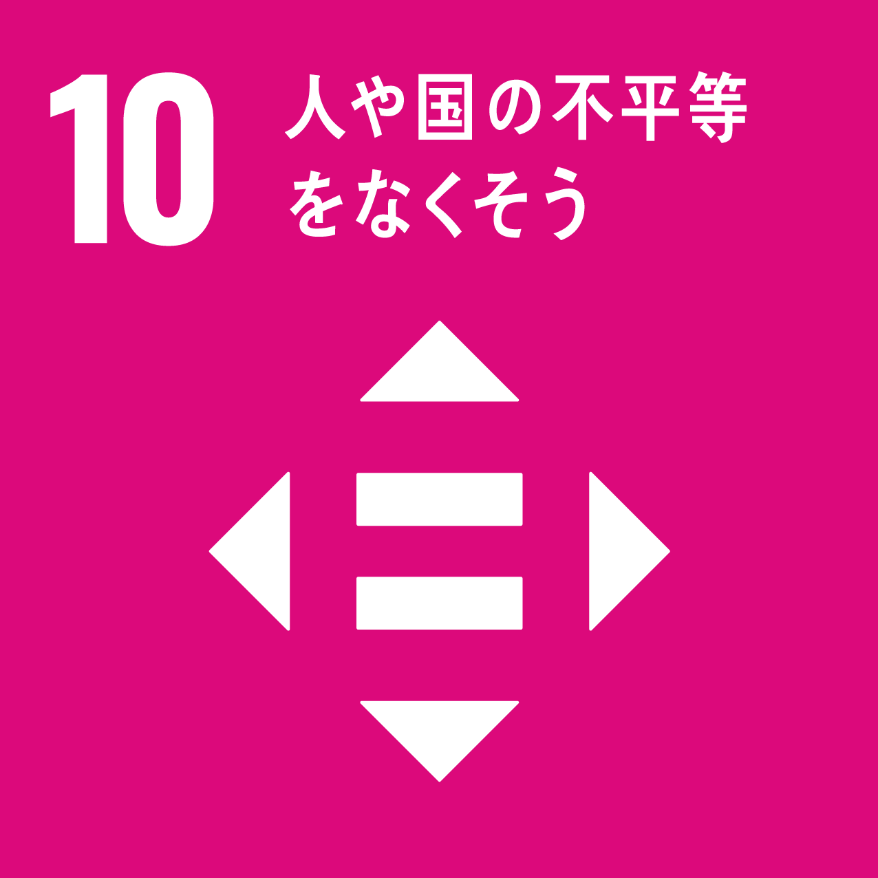 ターゲット10人や国の不幸等をなくそう