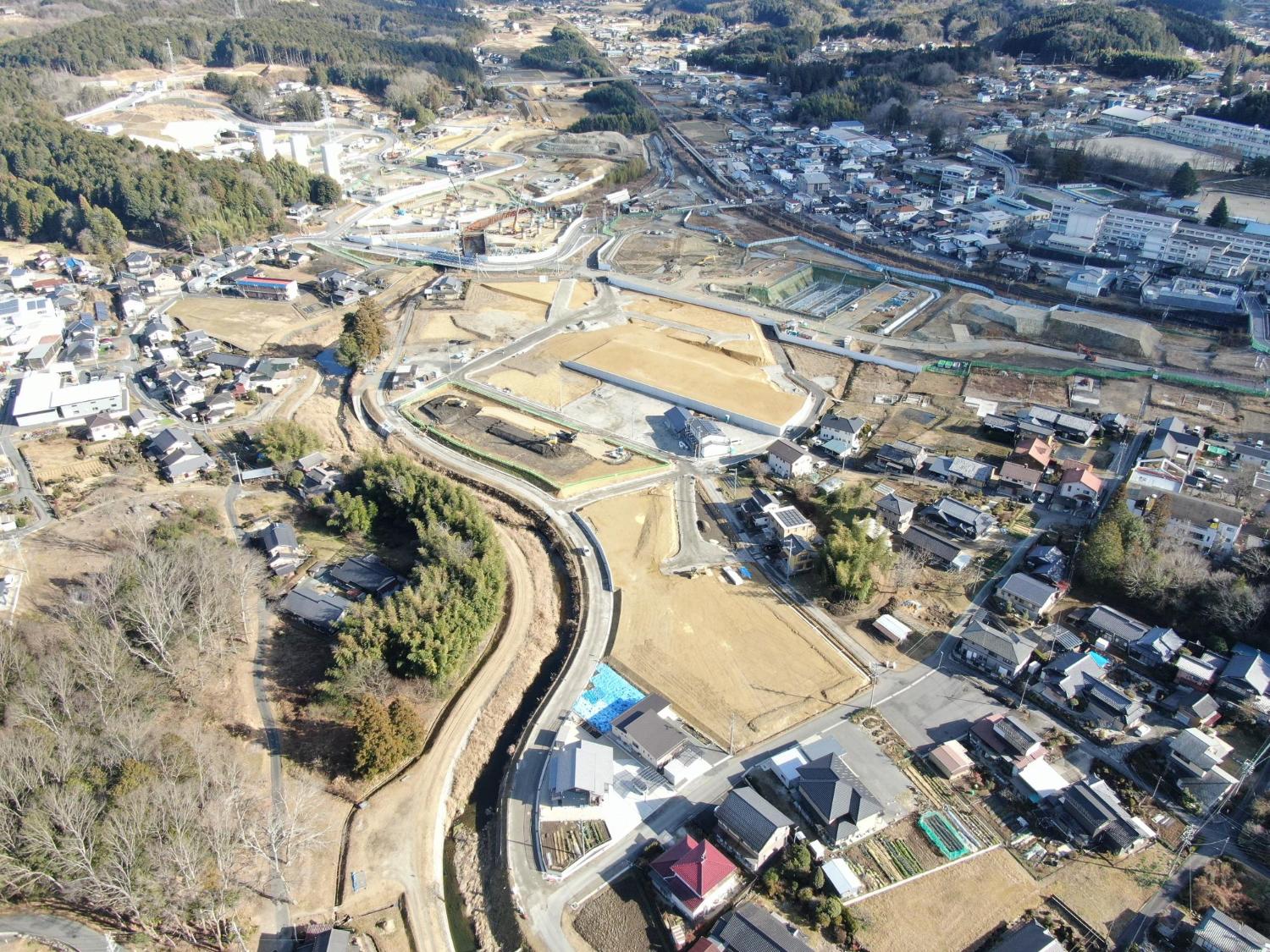 リニア駅周辺の空撮写真