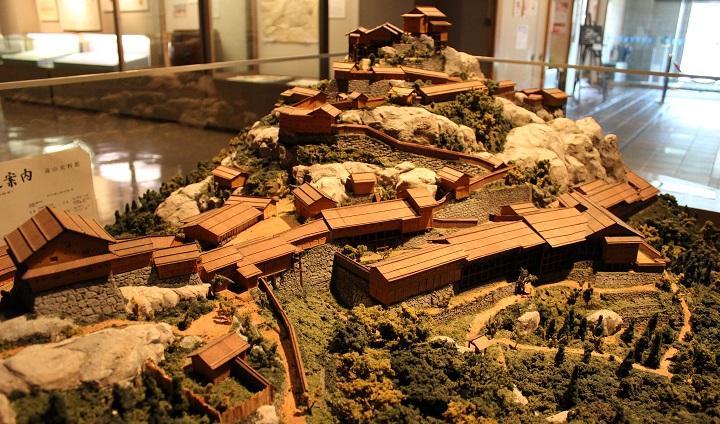 苗木城復元模型の写真