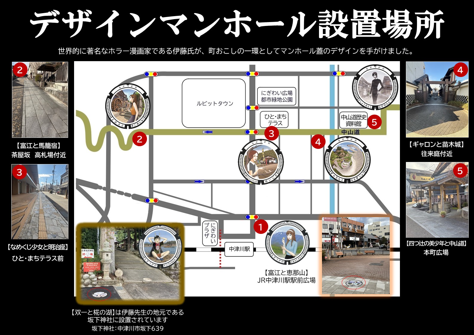 デザインマンホール設置場所MAP